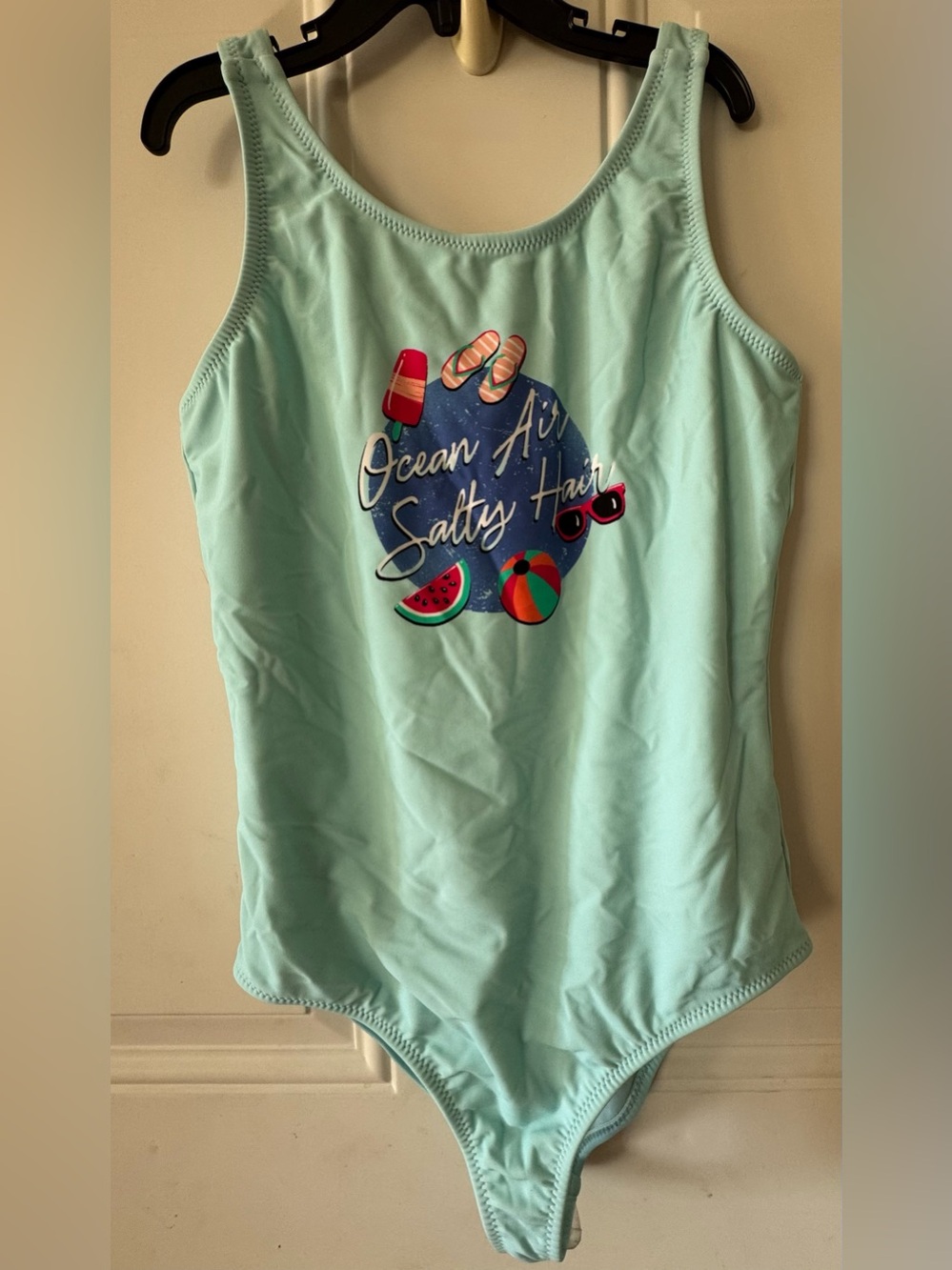 Forever 21 Aqua Blue Kids One-Piece Swimsuit
